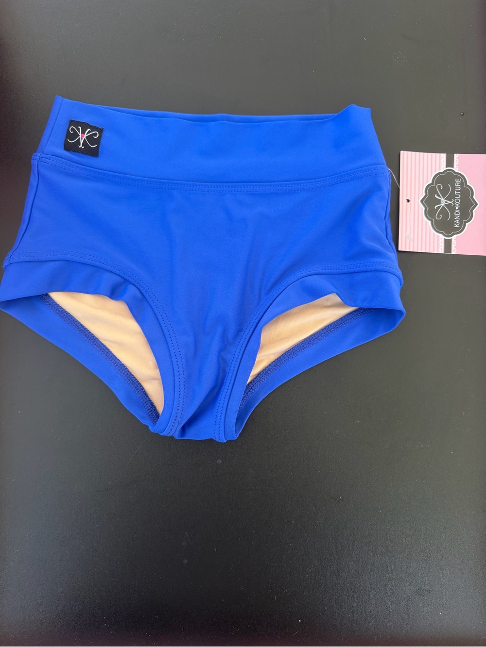 NWT Kandy Kouture CL Kids High-Waist Dance Briefs in Electric Blue